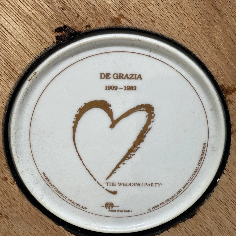 Vintage De Grazia - The Wedding Party Holiday‎ Series Collector Plate - 1988
